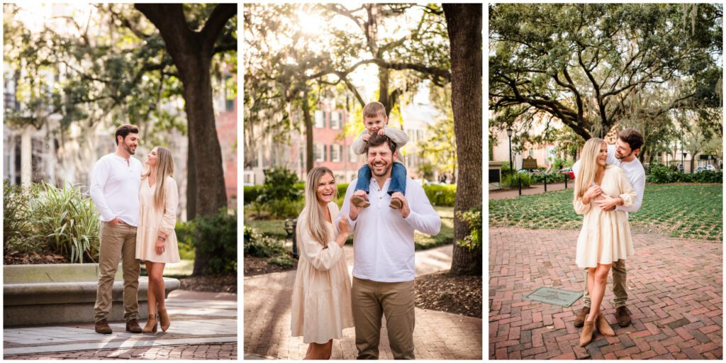 Family portraits in the park