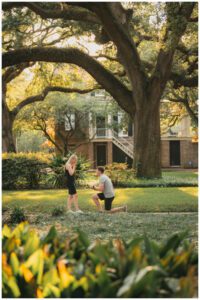 Savannah, Georgia surprise proposal at Chatham Square