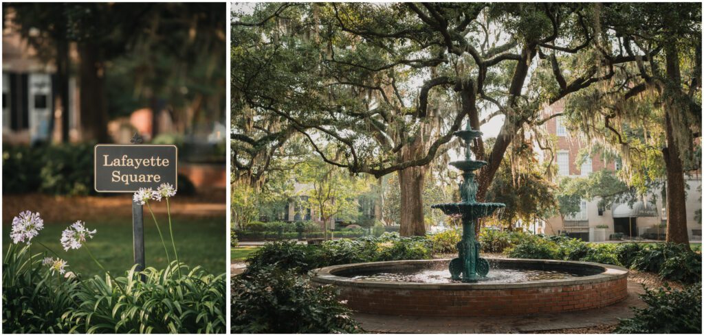 Savannah Surprise Proposal. Lafayette Square.