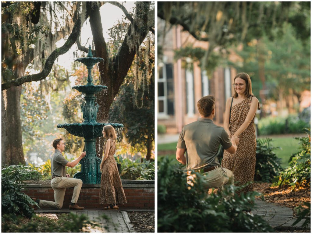 Lafayette Square. Savannah Surprise Proposal.