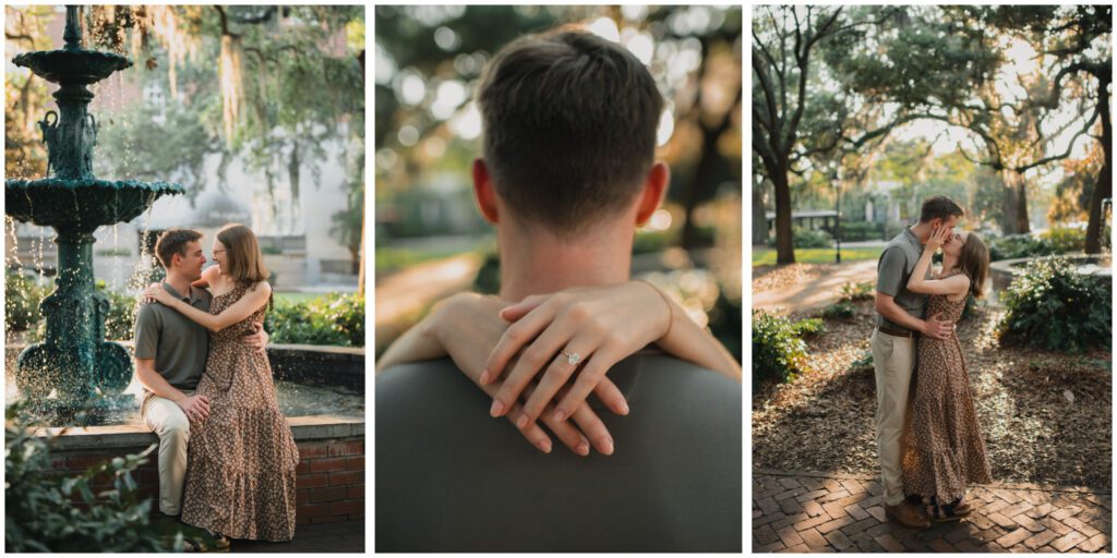 Savannah Surprise Proposal in Lafayette Square.