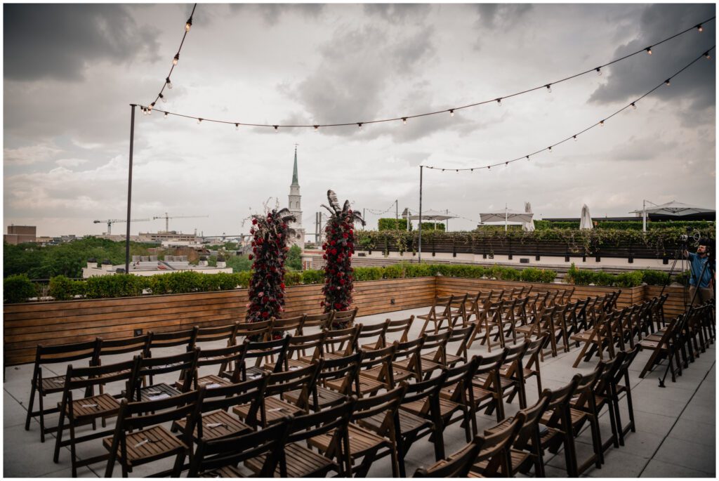 Rooftop wedding at The Perry Lane in Savannah Georgia