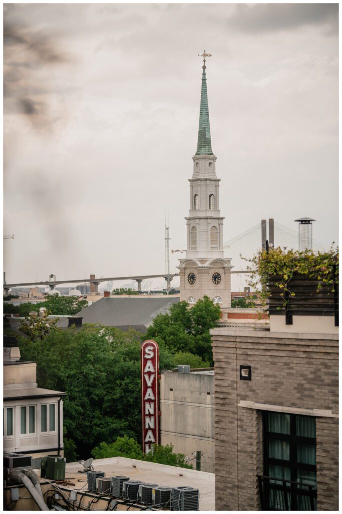 Savannah Georgia rooftop wedding