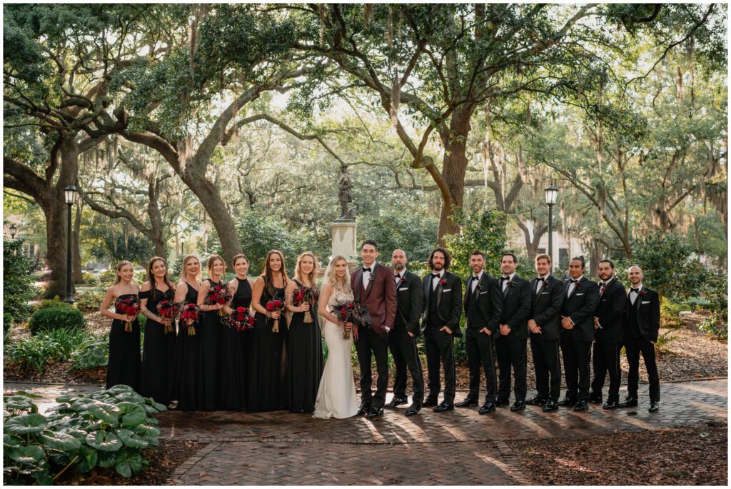 Wedding party portraits Chippewa Square