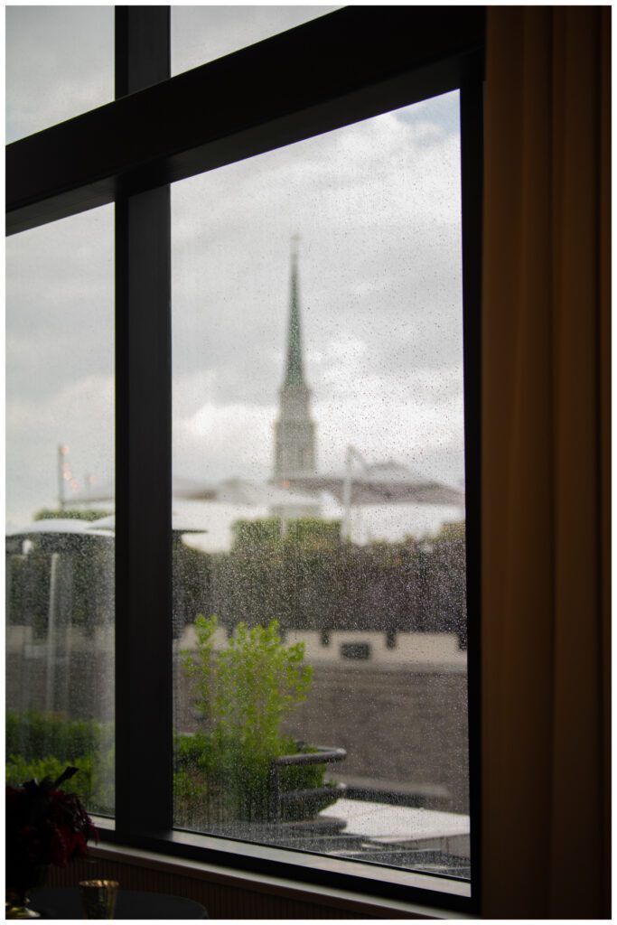 Rainy wedding day at The Perry Lane in Savannah Georgia