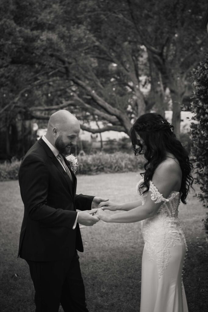 groom reaction chapel by the sea tybee island first look
